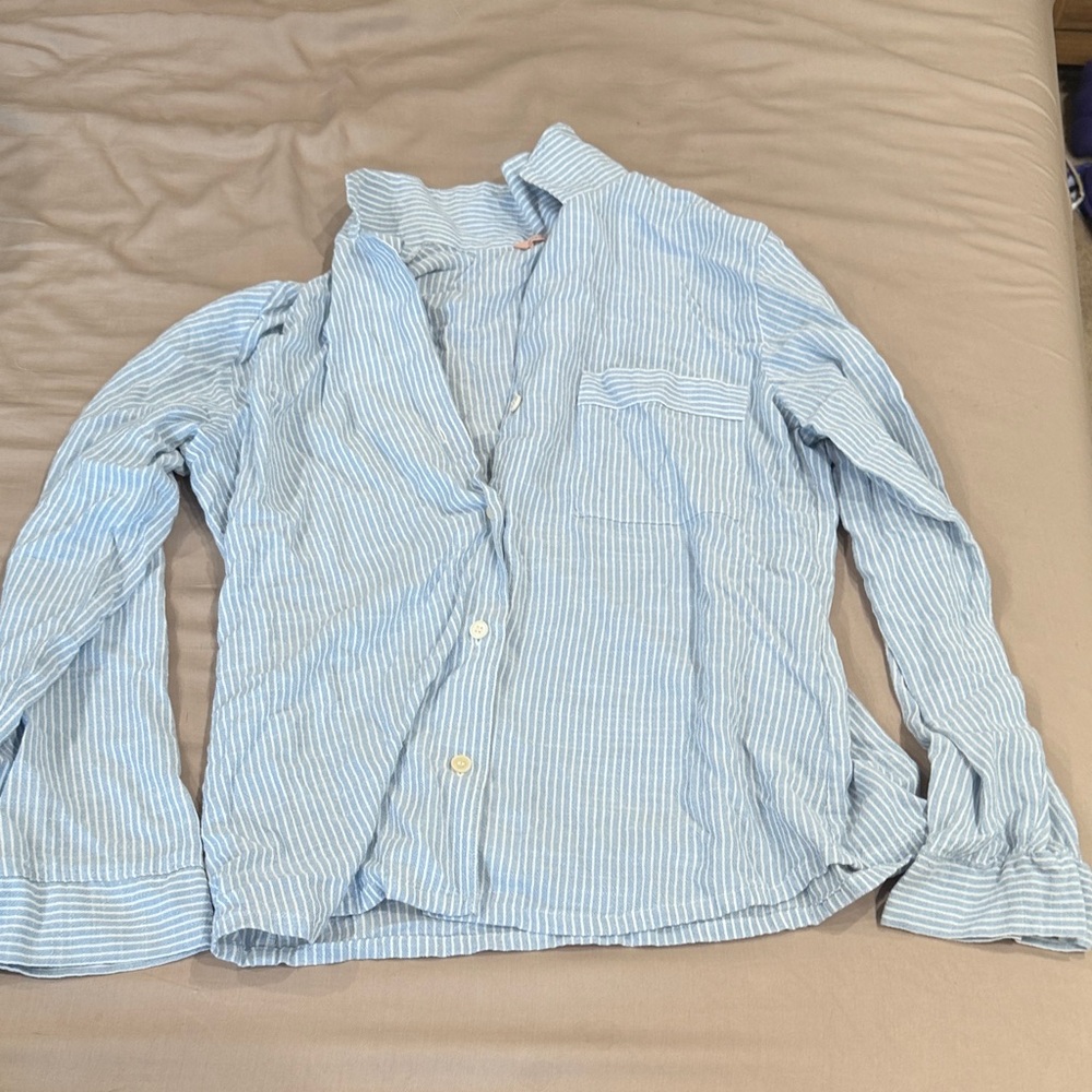 Eberjey Blue Striped Women's Top